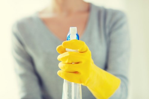 Cleaner working in a TW10 family home lounge