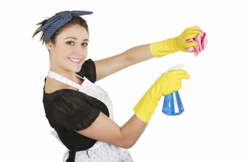 Professional carpet cleaning team maintaining safe practice