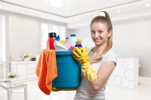 A cleaner working in a TW10 home with practical local access needs